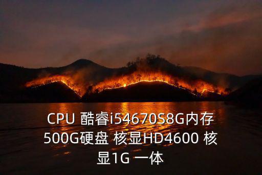 CPU 酷睿i54670S8G内存500G硬盘 核显HD4600 核显1G 一体