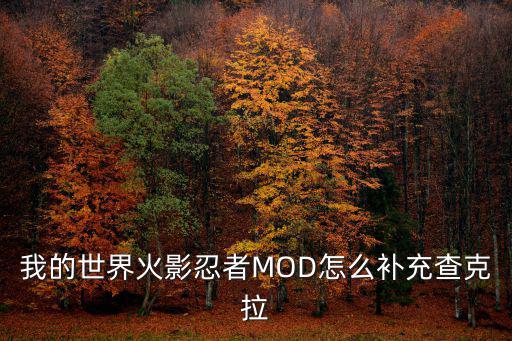 我的世界火影忍者MOD怎么补充查克拉