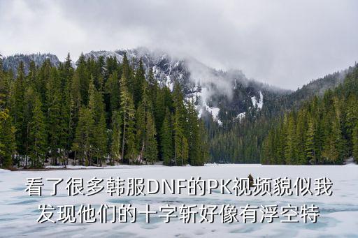 看了很多韩服DNF的PK视频貌似我发现他们的十字斩好像有浮空特