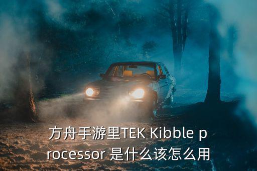 方舟手游里TEK Kibble processor 是什么该怎么用