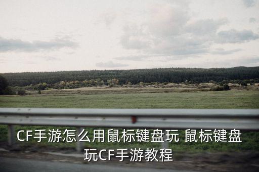 CF手游怎么用鼠标键盘玩 鼠标键盘玩CF手游教程