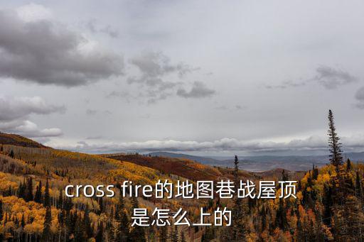 cross fire的地图巷战屋顶是怎么上的