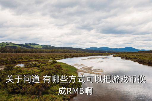 关于问道 有哪些方式可以把游戏币换成RMB啊