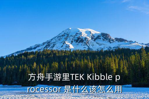 方舟手游泰克副节龙怎么驯服，方舟手游里TEK Kibble processor 是什么该怎么用