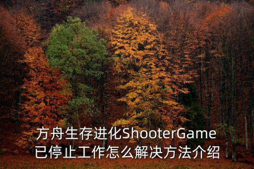 方舟生存进化ShooterGame已停止工作怎么解决方法介绍