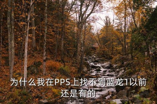 为什么我在PPS上找不到蓝龙1以前还是有的