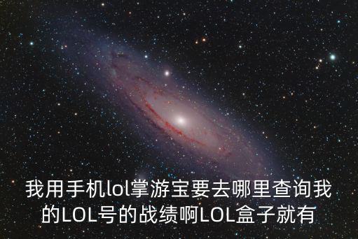 掌上怎么查lol手游战绩，掌上英雄联盟怎么看单个英雄战绩