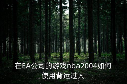 在EA公司的游戏nba2004如何使用背运过人