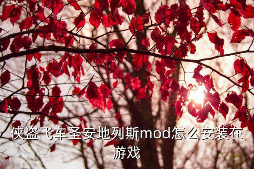 侠盗飞车圣安地列斯mod怎么安装在游戏