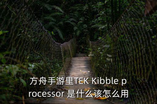 方舟手游里TEK Kibble processor 是什么该怎么用