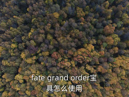 fate grand order宝具怎么使用