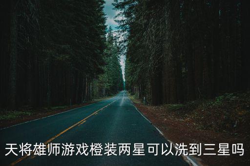 天将雄师游戏橙装两星可以洗到三星吗