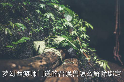 梦幻手游怎么解除召唤兽，梦幻西游里召唤兽怎么解除绑定问题介绍