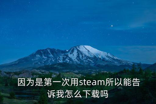  因为是第一次用steam所以能告诉我怎么下载吗