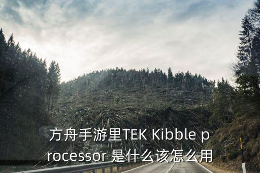 方舟手游炫彩龙是怎么弄出来，方舟手游里TEK Kibble processor 是什么该怎么用