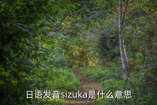 日语发音sizuka是什么意思