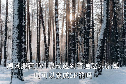 测试服在1V1模式选到普通赵云貂蝉时可以变成SP的吗