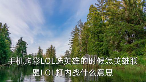 手机购彩LOL选英雄的时候怎英雄联盟LOL打内战什么意思