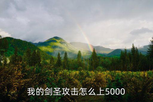 我的剑圣攻击怎么上5000