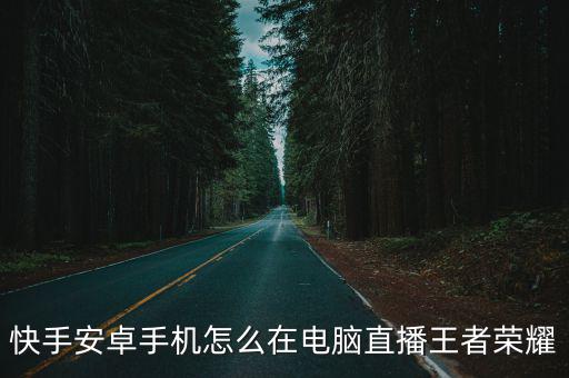 快手安卓手机怎么在电脑直播王者荣耀