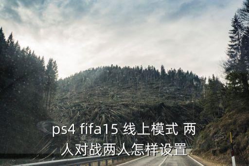 手游fifa15怎么和好友对战，ps4 fifa15 线上模式 两人对战两人怎样设置