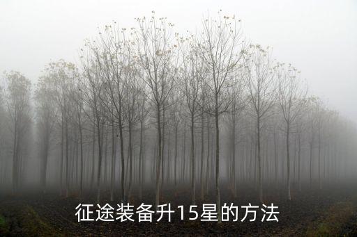 征途装备升15星的方法