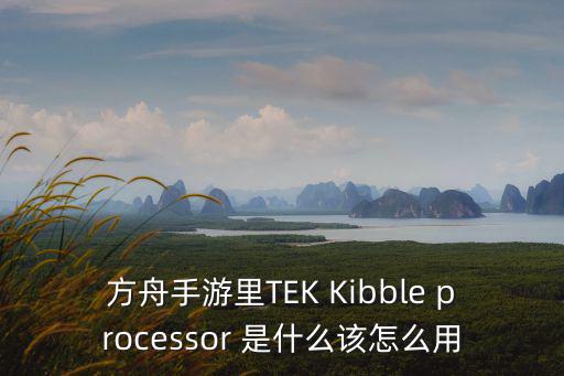 方舟手游怎么做龙的陷阱，方舟手游里TEK Kibble processor 是什么该怎么用