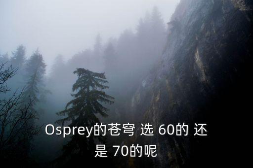 Osprey的苍穹 选 60的 还是 70的呢