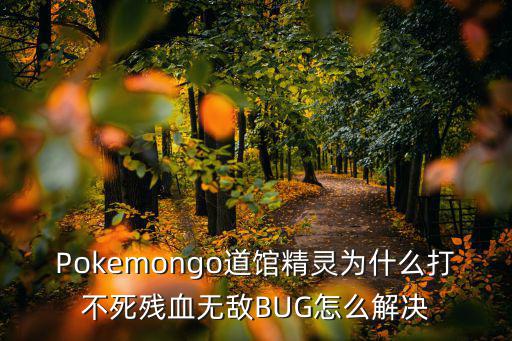 Pokemongo道馆精灵为什么打不死残血无敌BUG怎么解决