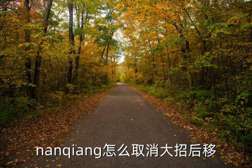 nanqiang怎么取消大招后移