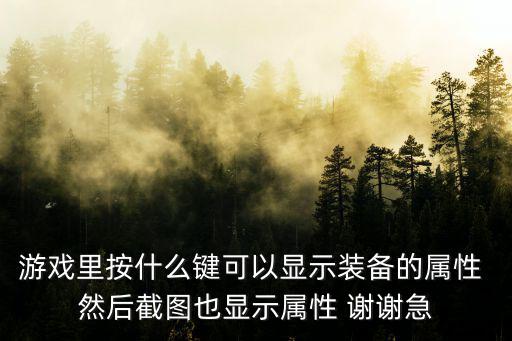 泰拉瑞亚手游怎么显示具体属性，游戏里按什么键可以显示装备的属性 然后截图也显示属性 谢谢急