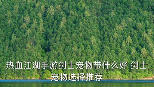 热血江湖手游剑士宠物带什么好 剑士宠物选择推荐