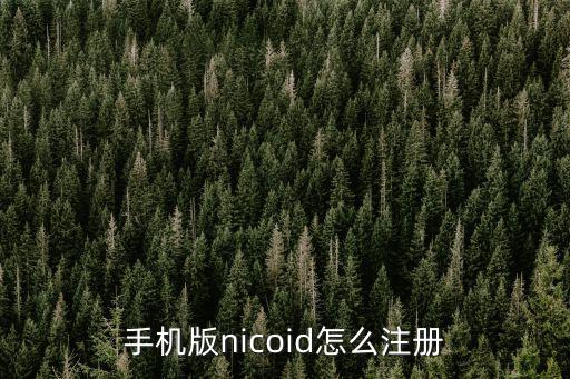 手机版nicoid怎么注册