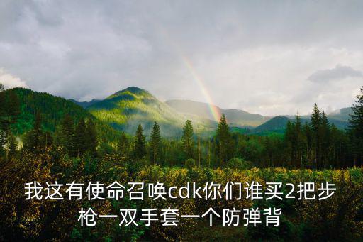 我这有使命召唤cdk你们谁买2把步枪一双手套一个防弹背