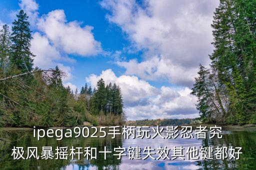 ipega9025手柄玩火影忍者究极风暴摇杆和十字键失效其他键都好