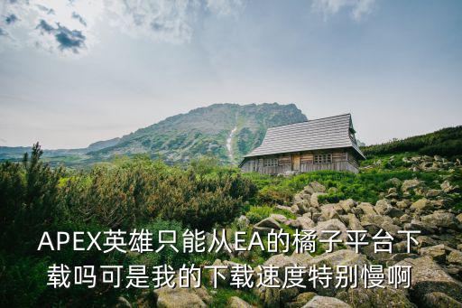 APEX英雄只能从EA的橘子平台下载吗可是我的下载速度特别慢啊