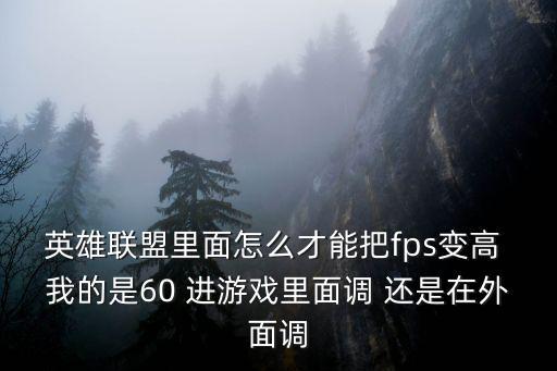 英雄联盟里面怎么才能把fps变高 我的是60 进游戏里面调 还是在外面调