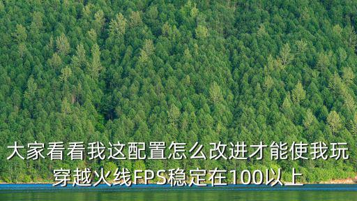 大家看看我这配置怎么改进才能使我玩穿越火线FPS稳定在100以上