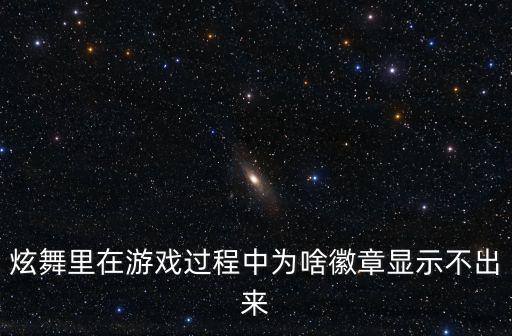 炫舞里在游戏过程中为啥徽章显示不出来