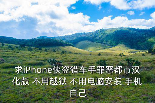 求iPhone侠盗猎车手罪恶都市汉化版 不用越狱 不用电脑安装 手机自己