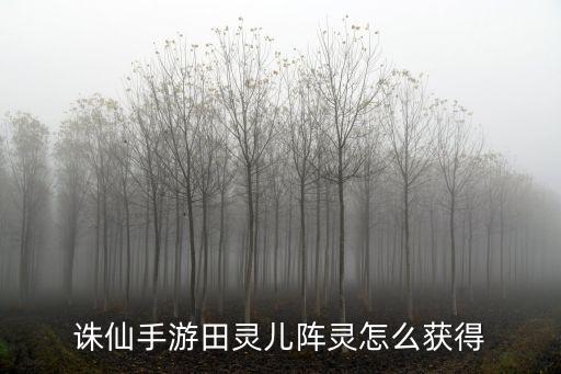 诛仙手游田灵儿阵灵怎么获得