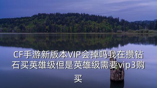 CF手游新版本VIP会掉吗我在攒钻石买英雄级但是英雄级需要vip3购买