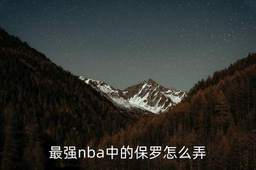 最强nba手游保罗怎么加点，最强nba中的保罗怎么弄