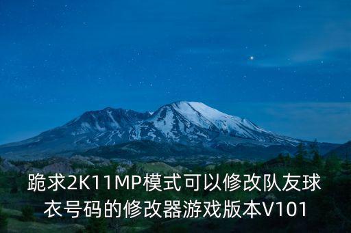 跪求2K11MP模式可以修改队友球衣号码的修改器游戏版本V101