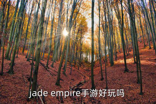 jade empire手游好玩吗