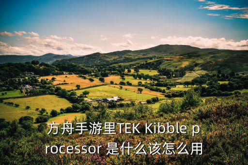 方舟手游怎么用南巨刷经验，方舟手游里TEK Kibble processor 是什么该怎么用