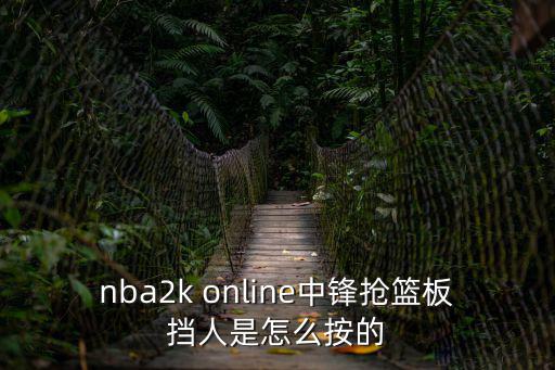 nba2k online中锋抢篮板挡人是怎么按的