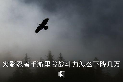 火影忍者手游里我战斗力怎么下降几万啊