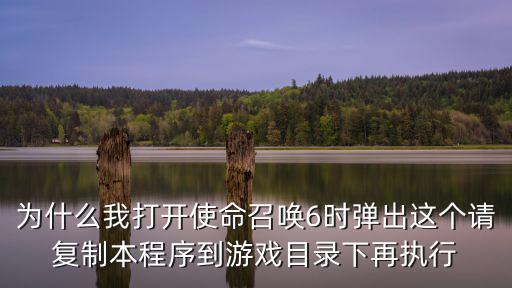 为什么我打开使命召唤6时弹出这个请复制本程序到游戏目录下再执行