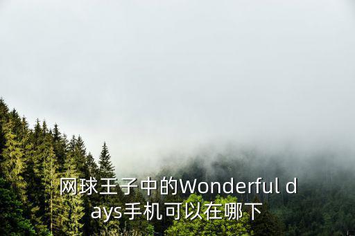 网球王子中的Wonderful days手机可以在哪下